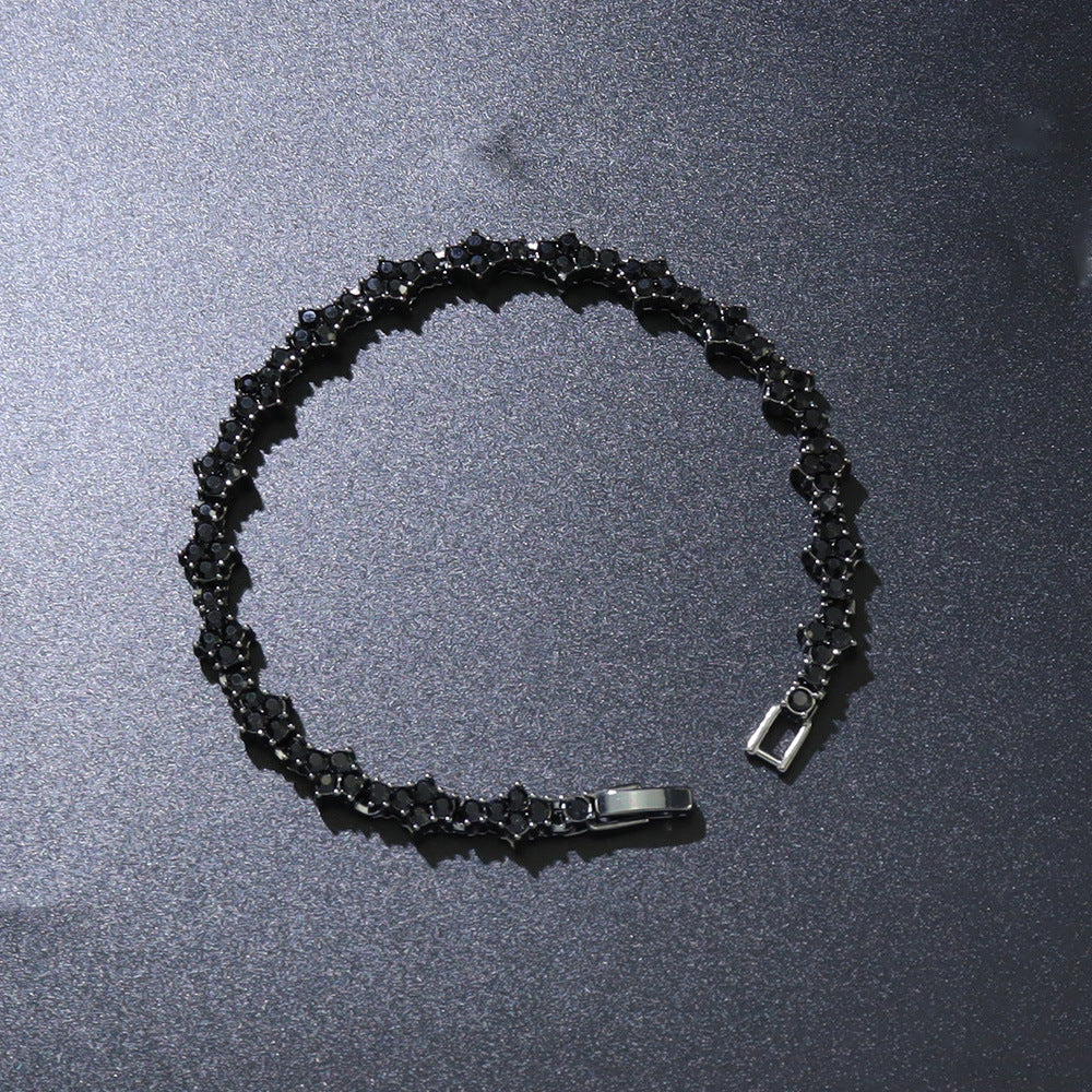 Bracciale tennis con fiori