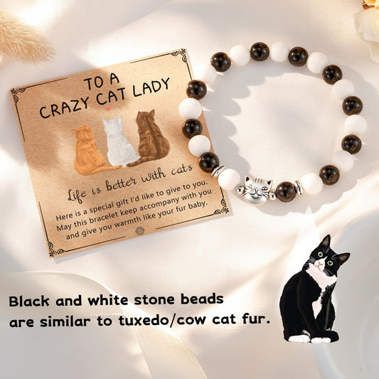 Bracciale Pietra Naturale con gatto