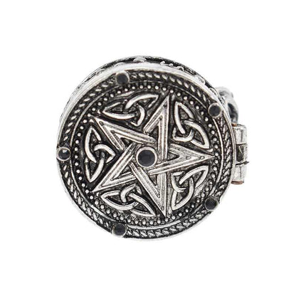 Anello argento gemma nera
