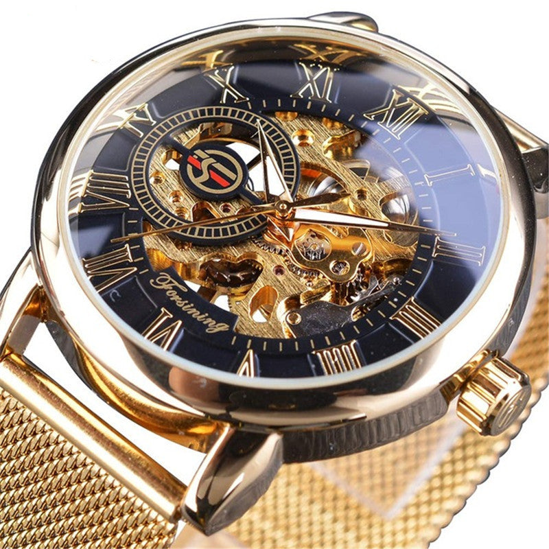 Orologio meccanico cinturino mesh
