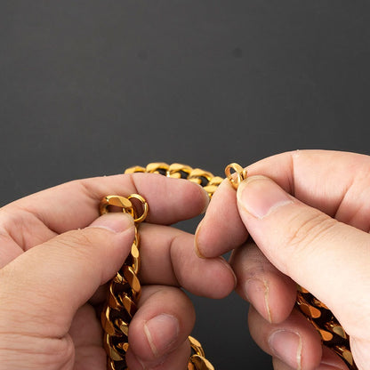 Collana acciaio intrecciata satinata
