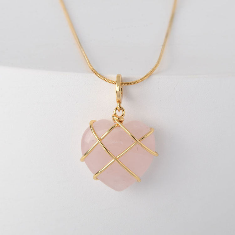 Collana cristallo opale pesca