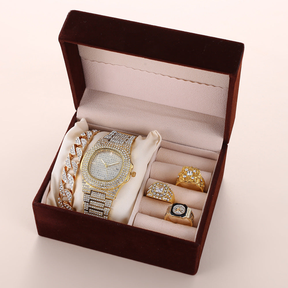 Orologio con bracciale diamanti e calendario