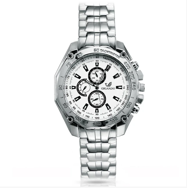 Orologio cinturino acciaio cronografo
