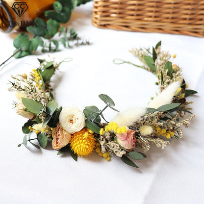 Coroncina sposa fiori secchi