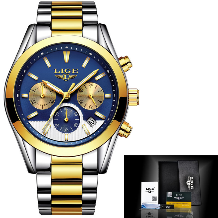 Orologio acciaio luminoso multifunzione