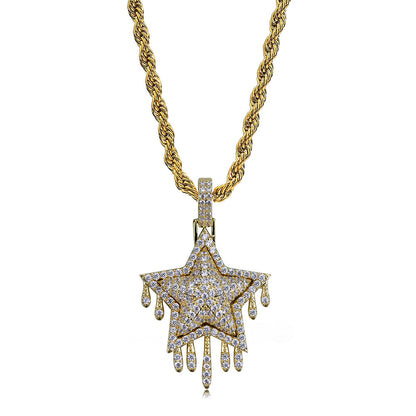 Collana stella zircone a cinque punte