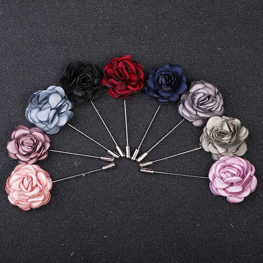 Spilla fiore in tessuto da donna