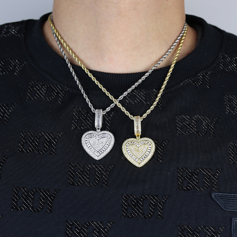 Pendente cuore zircone