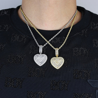 Pendente cuore zircone