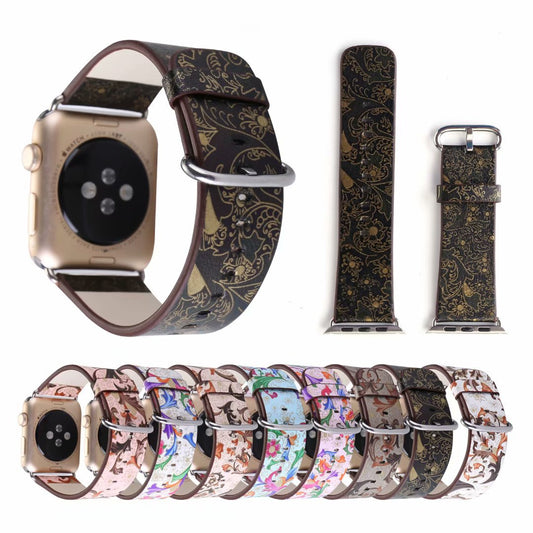 Orologio in pelle con fiore fenice