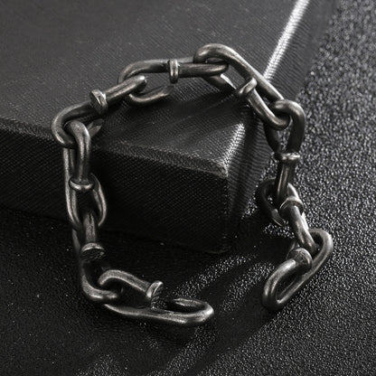 Anello titanio stile retro