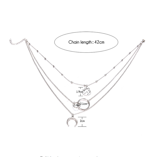 Collana Luna Multistrato