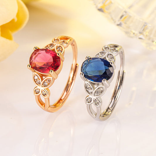 Anello oro farfalla