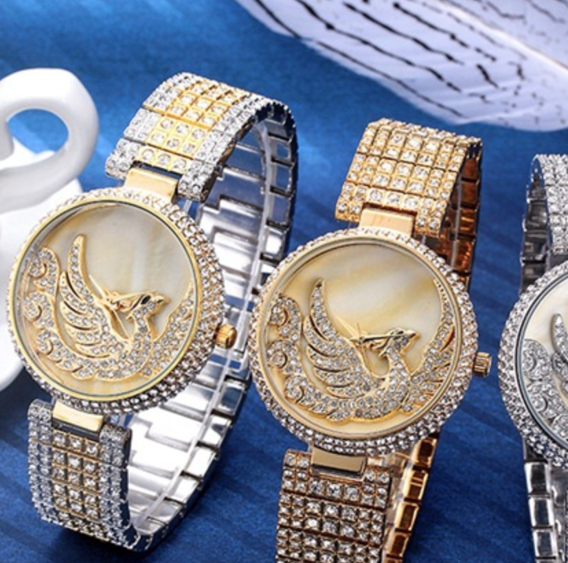 Orologio fenice con strass