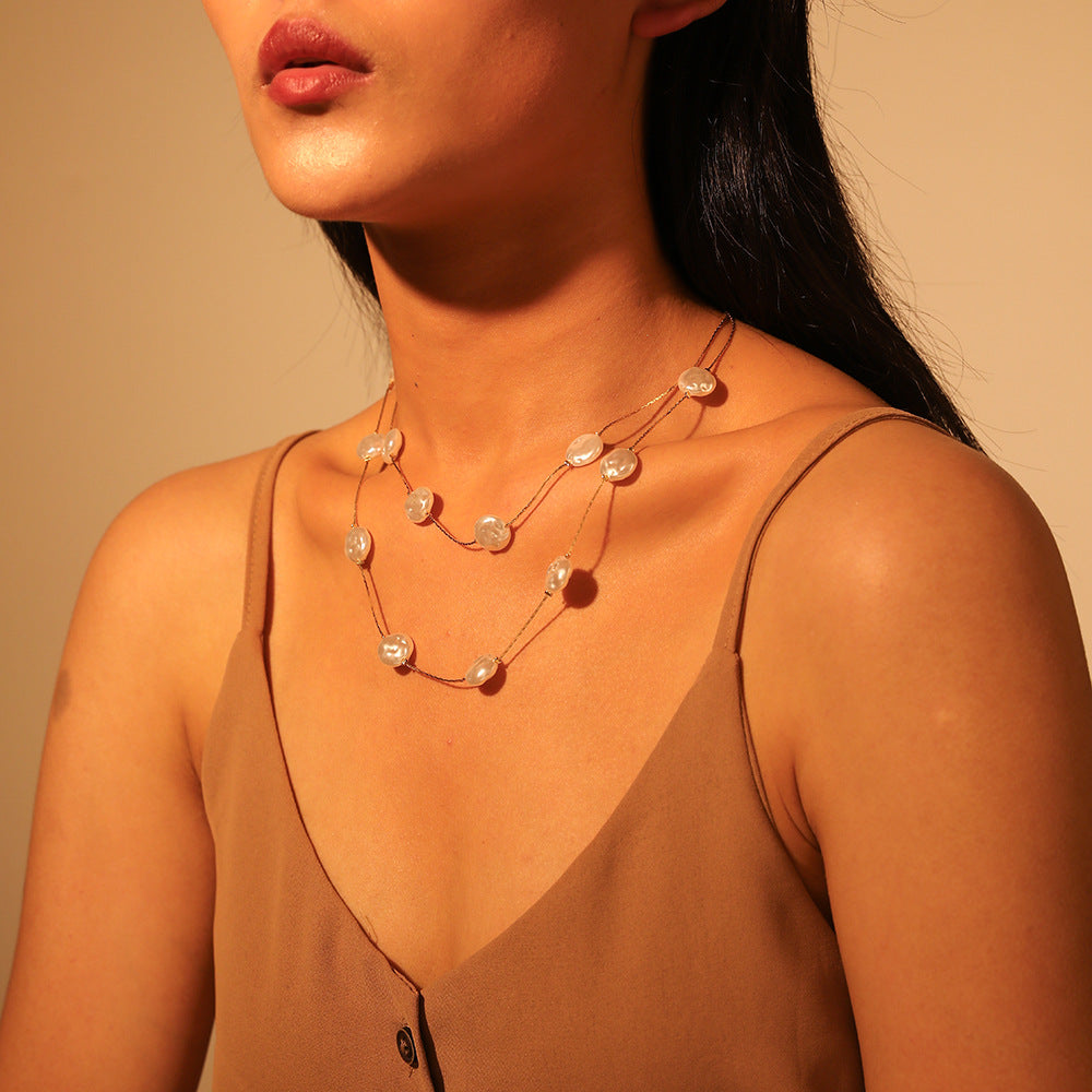Collana perle doppia