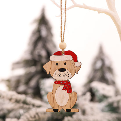 Pendente albero di Natale in legno