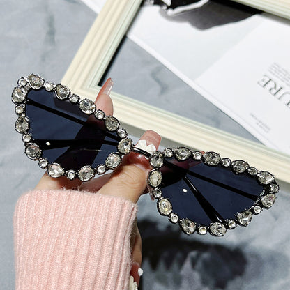 Occhiali cat-eye donna con strass