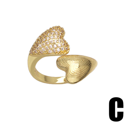 Anello amore zirconi dorato