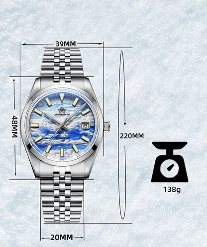 Orologio meccanico impermeabile automatico luminescente
