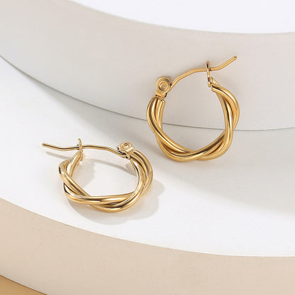 Orecchini twist placcati oro