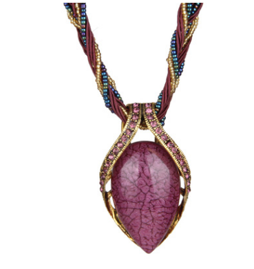 Collana con opale e cristallo
