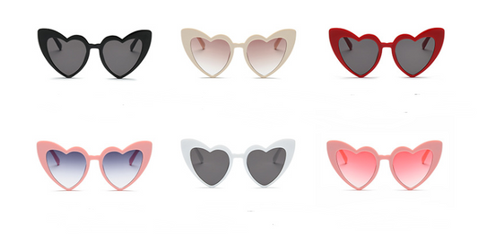 Occhiali da sole a forma di cuore da donna