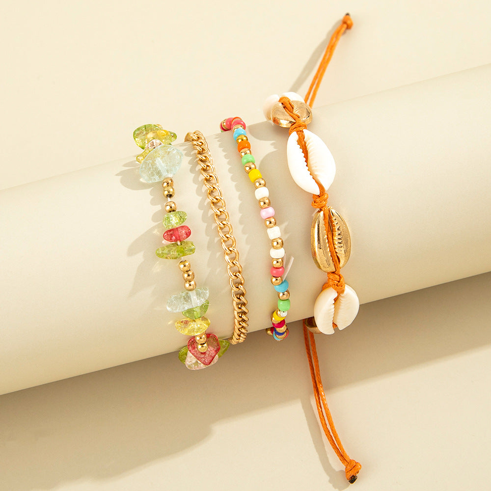 Cavigliera conchiglie boho set