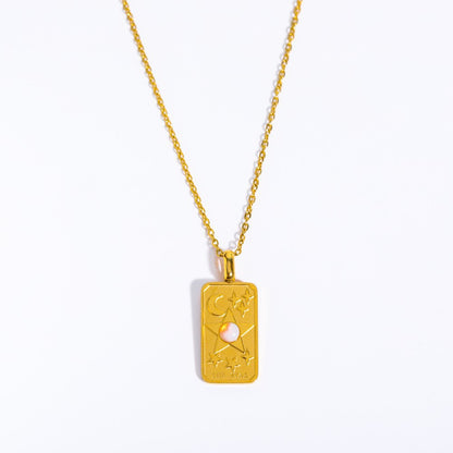 Collana sole luna opale