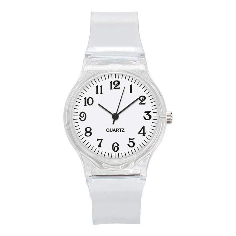 Orologio cinturino trasparente