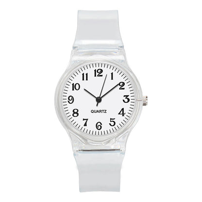Orologio cinturino trasparente
