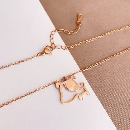 Collana oro rosa titanio