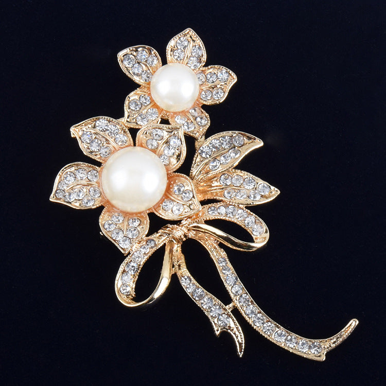 Spilla Fiocco Perla da Donna