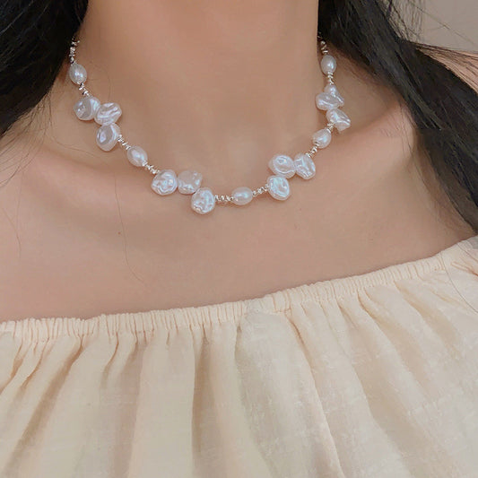 Collana farfalla con perle da donna