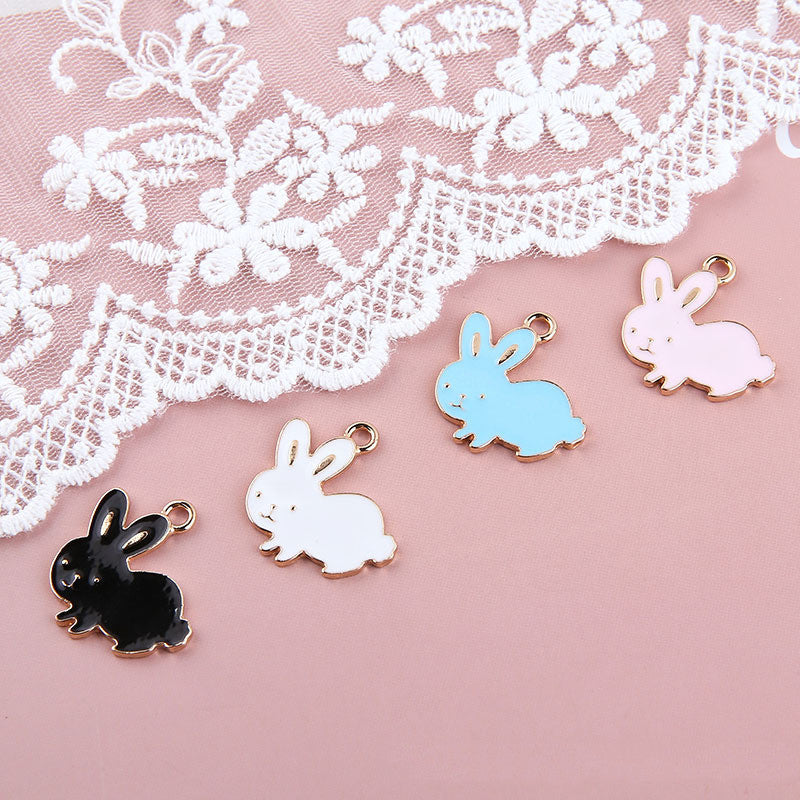 Orecchini coniglio smaltati