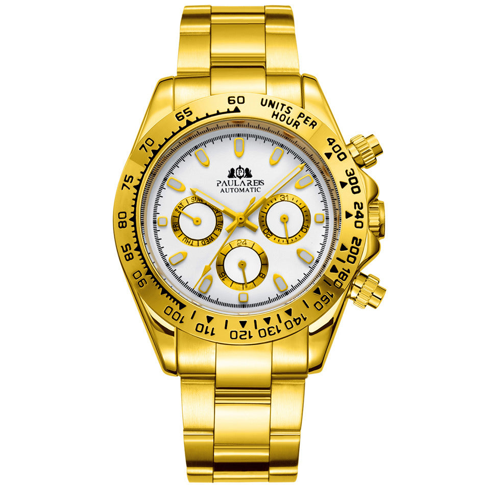 Orologio uomo meccanico acciaio blu