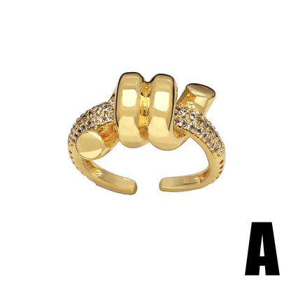 Anello amore zirconi dorato