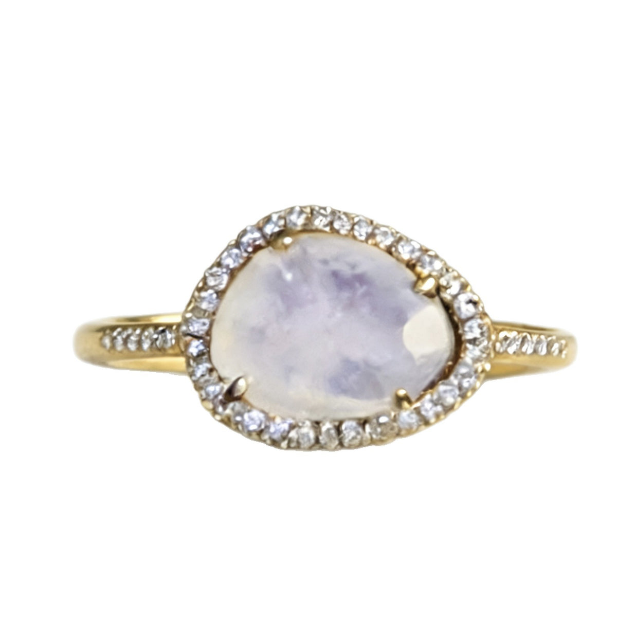 Anello placcato oro con pietre