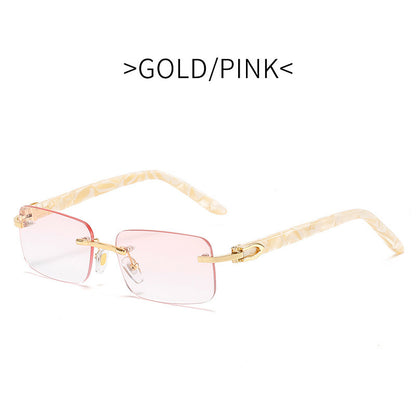 Occhiali rimless quadrati piccoli