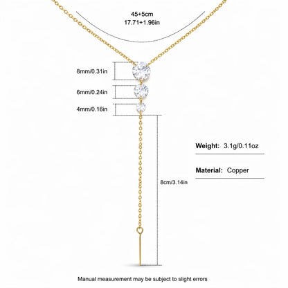 Collana goccia d'acqua con strass
