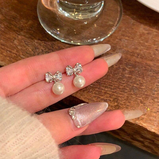 Orecchini farfalla coreani argento