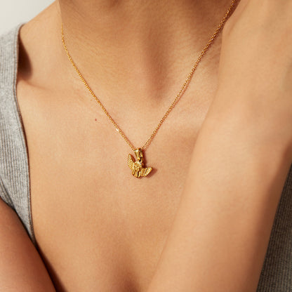 Collana ciondolo angelo placcato oro