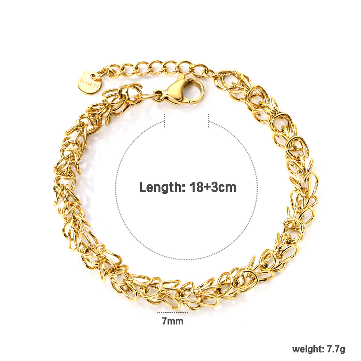 Bracciale ciliegia placcato oro