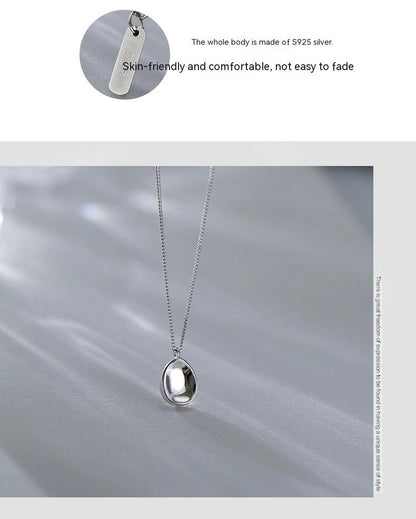 Collana argento geometrica Ovale concava