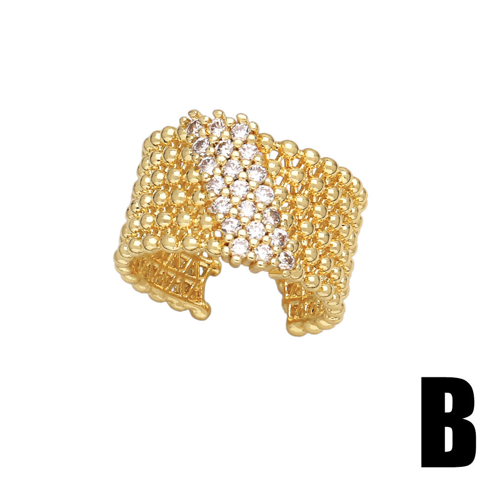 Anello amore zirconi dorato