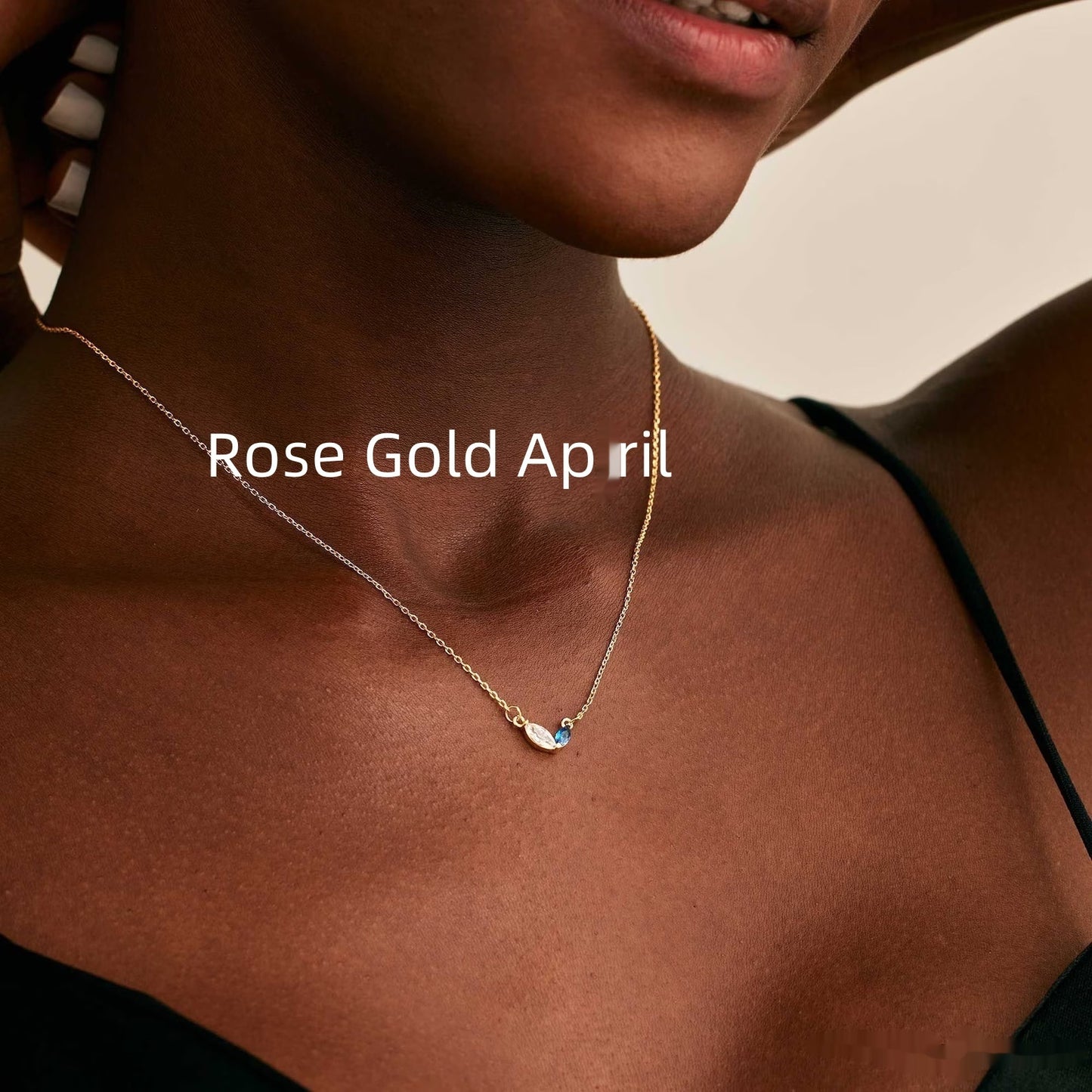 Collana cuore zircone acciaio titanio con pietra natale