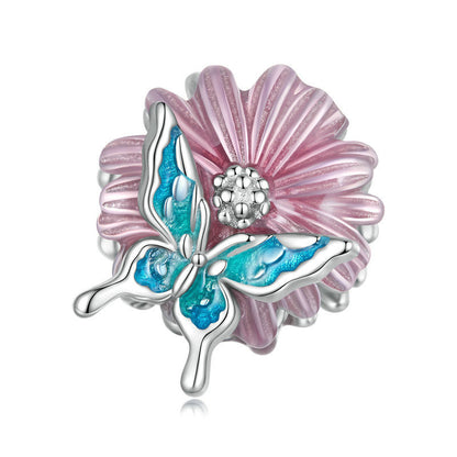 Charm farfalla crisantemo