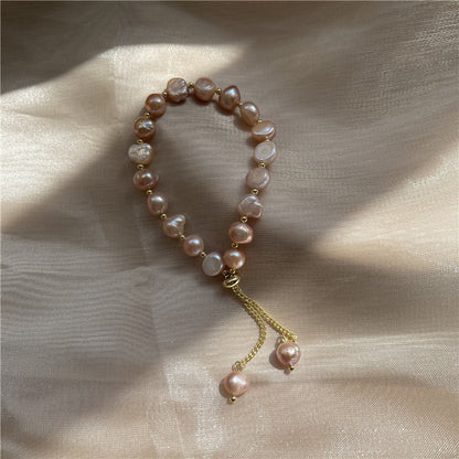Bracciale donna perle barocche allungabile