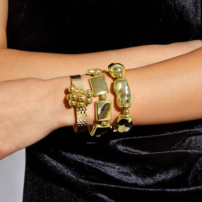 Bracciale geometrico multistrato