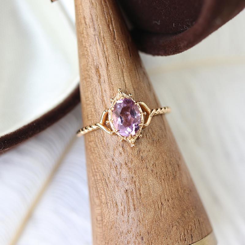 Anello ametista sintetico da donna